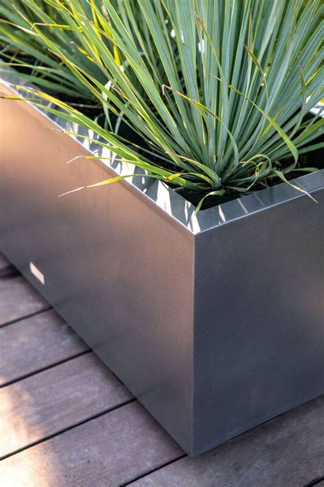 black metal box with attached top|target metal planter box.